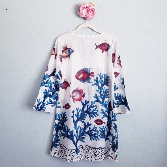Soft Surroundings Coral Reef Fish Seychelles Tunic - Picture 8 of 8